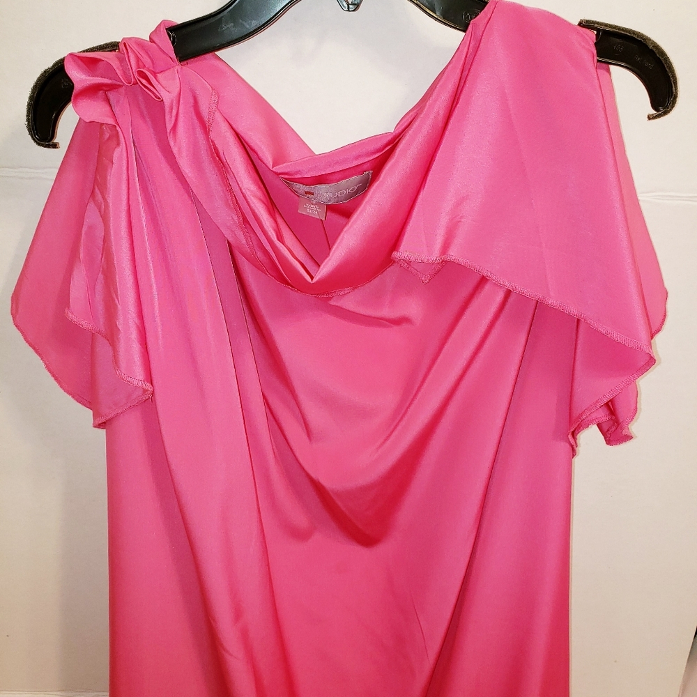 Avenue STUDIO Top Pink Tunic Top Size 22/24 NWT